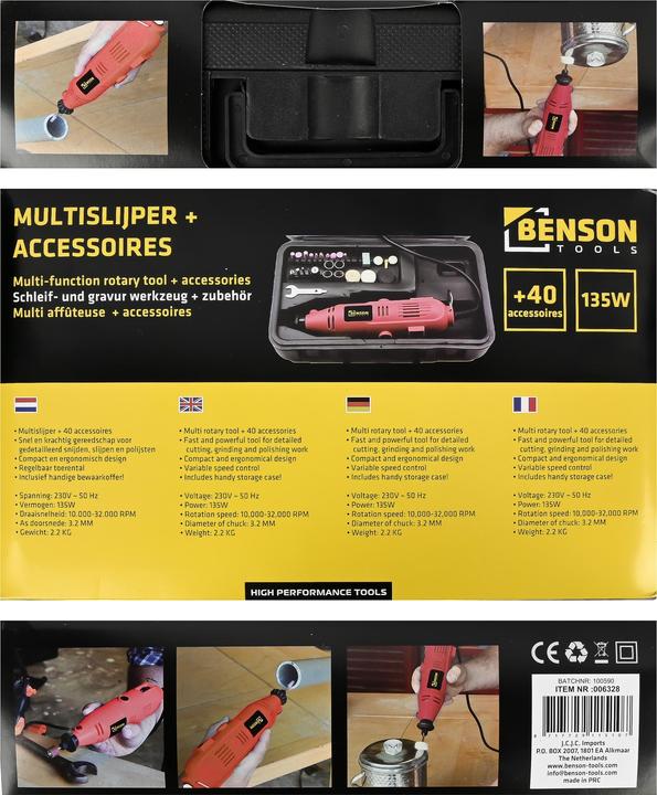 Image du produit ProPlus Outil rotatif multifonction + étui à accessoires