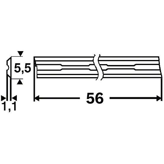 Thumbnail - Bosch Professional Zubehör, Zubehör Maschine, Hobelmesser, 56 mm, gerade, Carbide, 40°, 2 Stk.