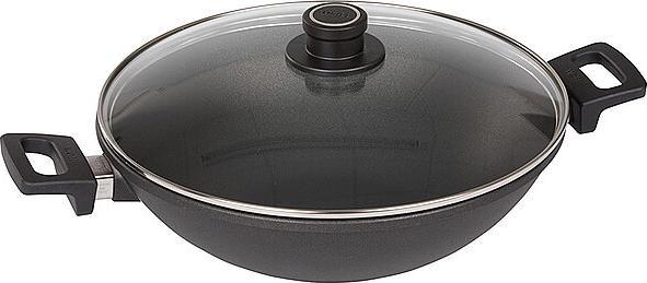 Image du produit Woll Wok avec couvercle en verre Nowo Titanium 32cm anti-adhésif (32 cm, Métal)