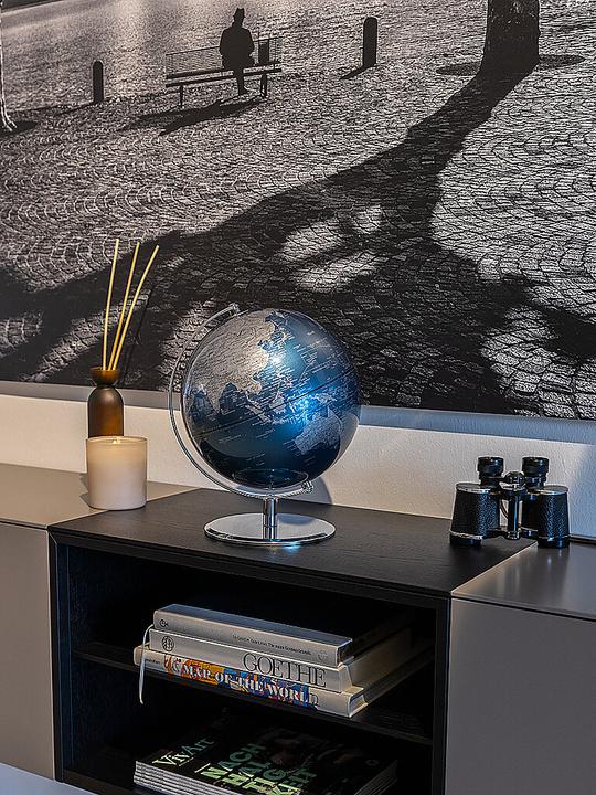 Actual product image emform Planet table globe metallic blue/silver (25 cm)