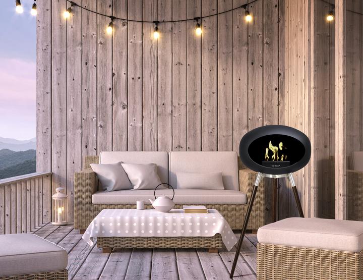 Produktbild Le Feu Bio Ethanol Kamin Ground Wood Schwarz - Eiche schwarz