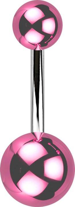 Immagine prodotto Star Piercing Banana argento con due sfere di vetro rivestite di rosa (Acciaio chirurgico 316L, senza ottone, Materiale sintetico)