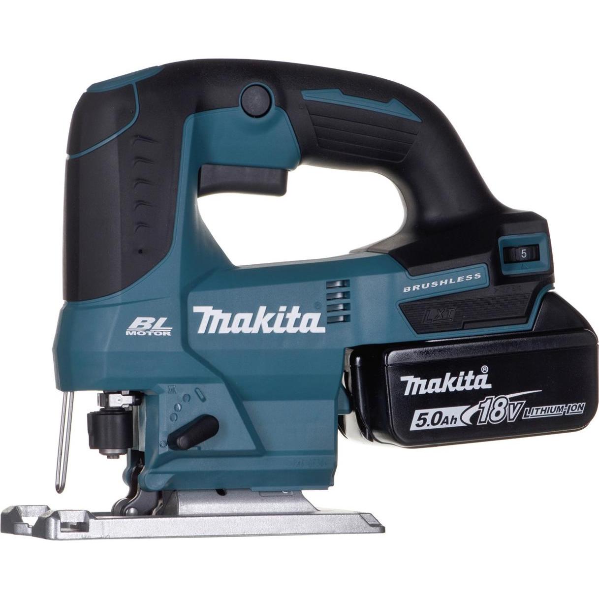 Thumbnail - Makita, Stichsäge, DJV 184 RTJ Akku Pendelhub Stichsäge 18 V Brushless + 2x Akku 5,0 Ah + Ladegerät + Makpac