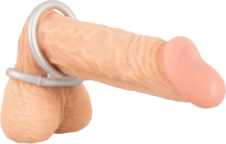 Actual product image You2Toys Metallic Silicone cock and ball ring (4 cm)