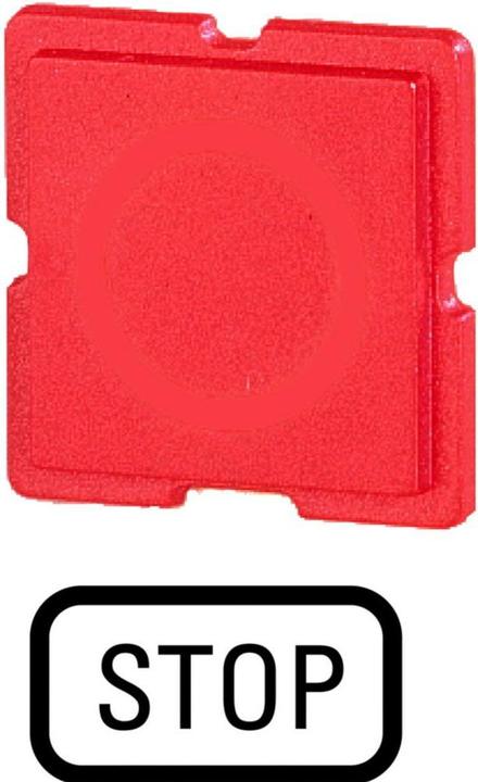 Actual product image Eaton Key plate, red, STOP 93363
