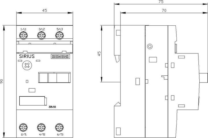 Produktbild Siemens Motorschutzschalter 3RV1 5,5-8A