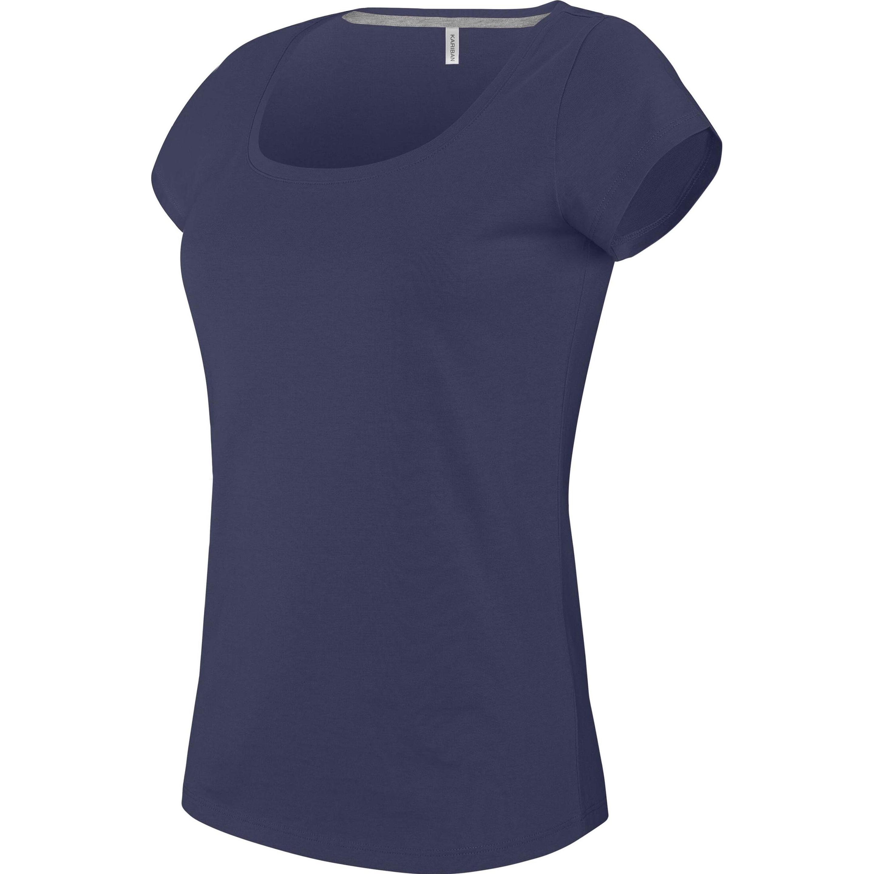 Kariban, Damen, Shirt, Col Bateau, Blau, (M)