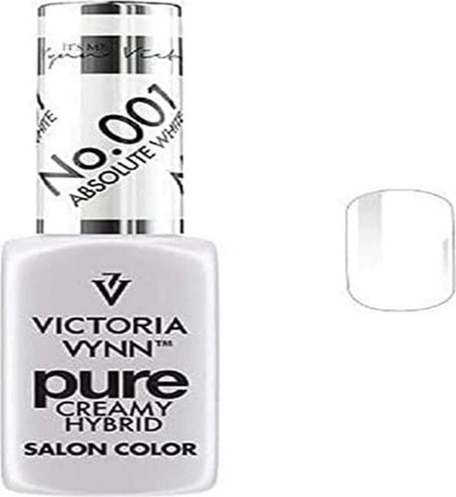 Actual product image Visconti Di Modrone Victoria Vynn Pure Creamy Hybrid Manicure Soak Off UV Led Nail Gel Polish 8ml 01 (White, Gel-Effect Nail Polish)