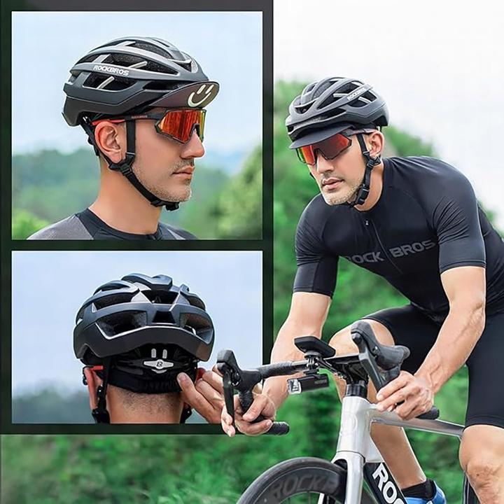 Actual product image Rockbros 18230005001 cycling cap with peak - black