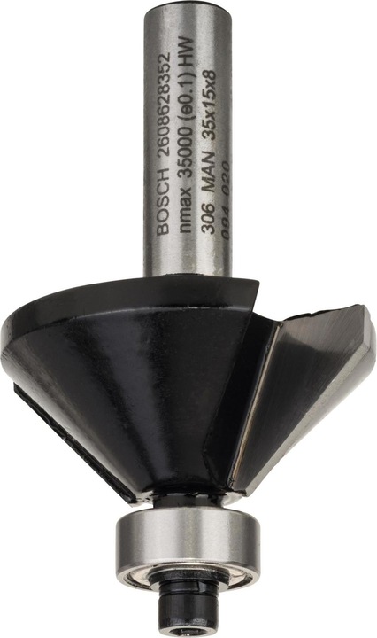 Produktbild Bosch Professional Zubehör Fasefräser, 8 mm, B 11 mm, L 15 mm, G 56 mm, 45°