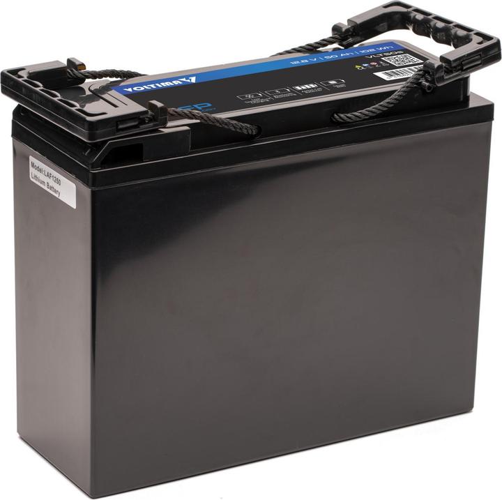 Voltima VLT50S 12V LiFePO4 Lithium Slim Versorgungsbatterie 50Ah mit App (12 V, 50 Ah)