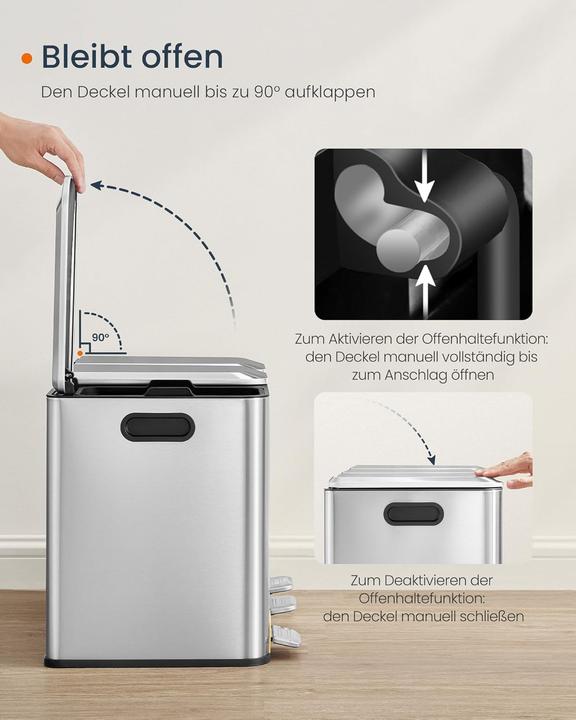 Actual product image Songmics Rubbish bin (45 l)