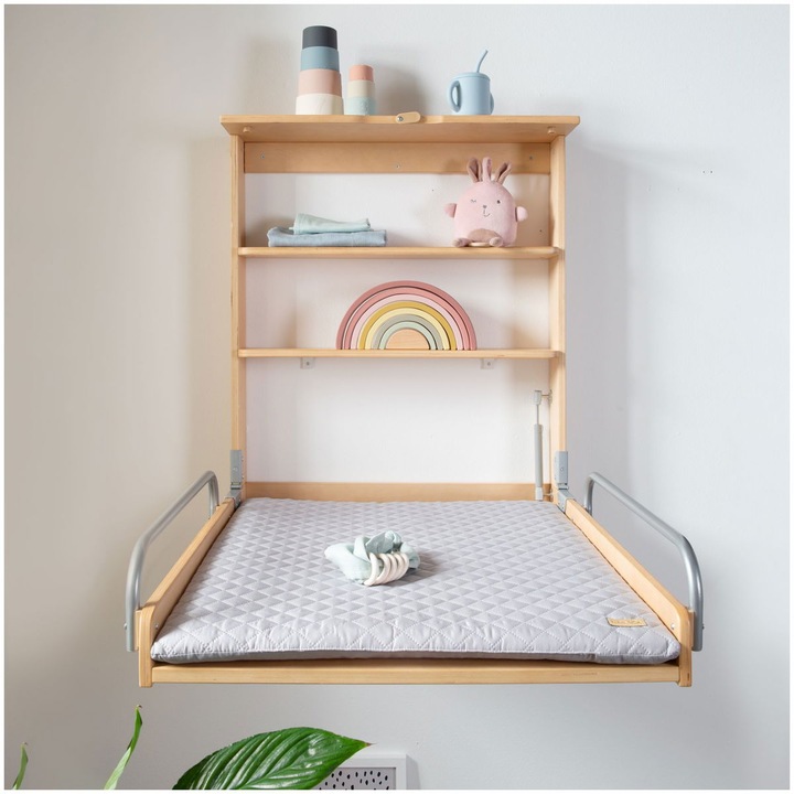 Immagine prodotto Roba Scaffale fasciatoio a parete con fasciatoio incluso Stile grigio