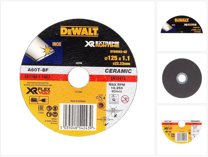 Produktbild DeWalt Trennscheibe Edelstahl flach 125x1.1mm