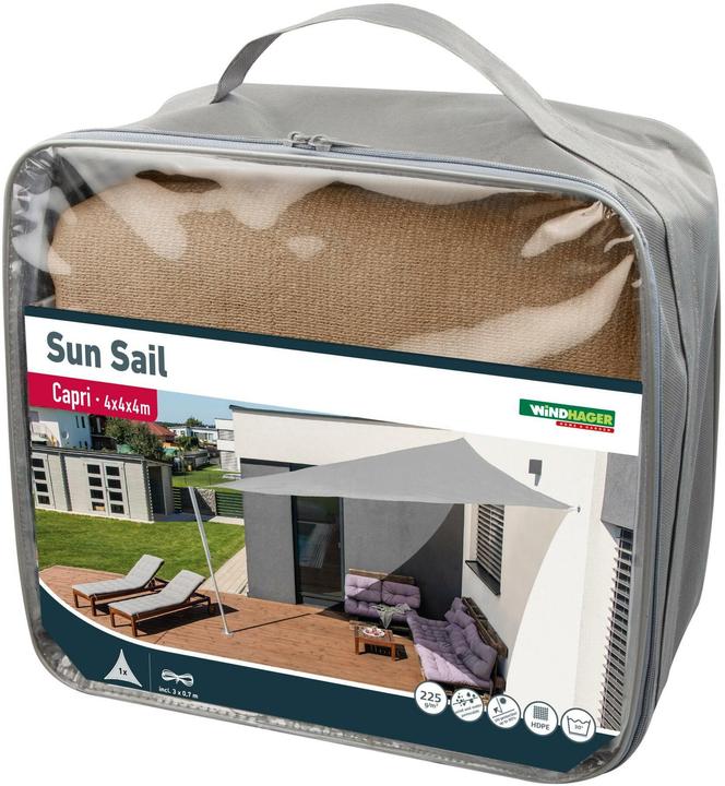 Produktbild Windhager Sonnensegel 400 cm, Dreieck, Schilf (400 x 400 cm)