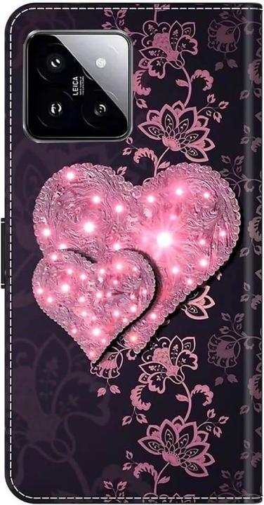 Actual product image Cover-Discount Xiaomi 14 Pro - 3D effect cover case hearts (Xiaomi 14 Pro)
