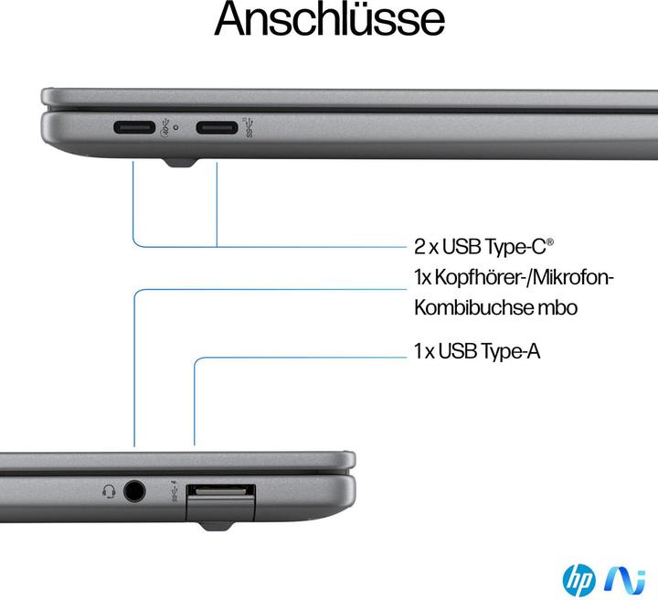 Produktbild HP OmniBook X AI 14-fe0165ng (14", 1000 GB, 16 GB, DE, Snapdragon X Elite X1E-78-100)