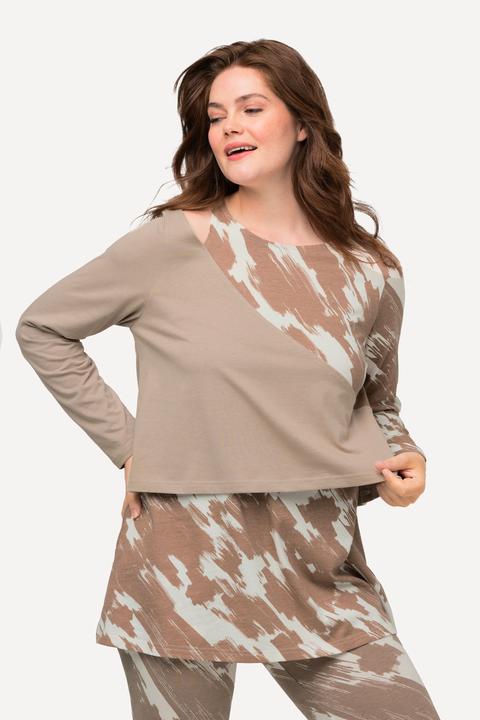 Produktbild Ulla Popken Shirt, Lagenoptik, Rundhals, Langarm (46, 48)