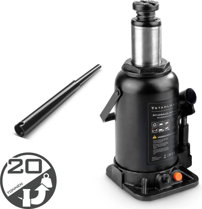 Stahlwerk Hydraulikheber 20 Tonnen Hubkraft 235-440 mm Stempelwagenheber Autoheber Wagenheber
