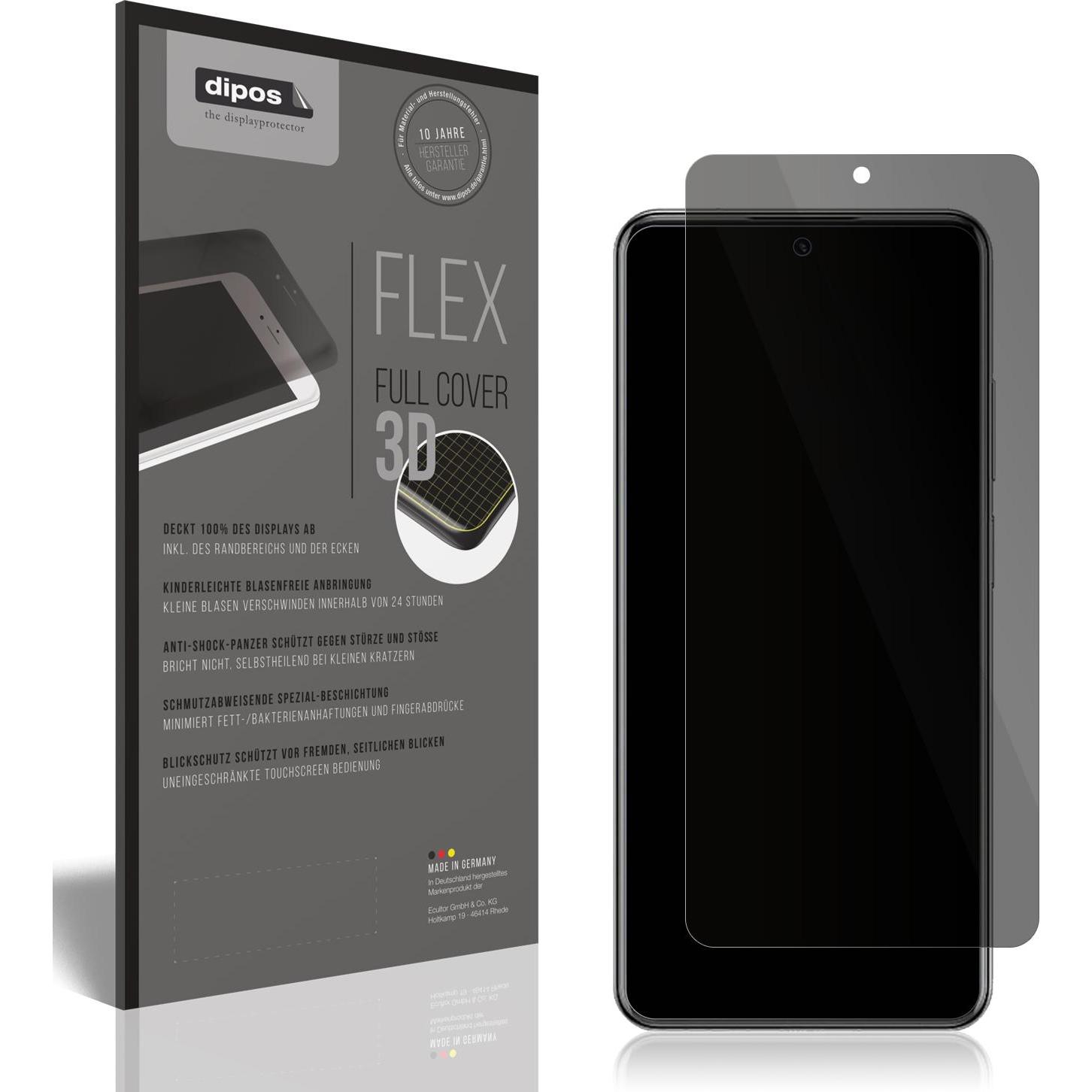 Dipos Blickschutzfolie 2-Way Anti-Shock (2 Stück, ZTE Blade V40 Pro), Smartphone Schutzfolie, Transparent
