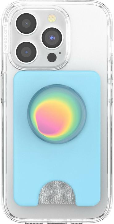 Actual product image PopSockets PopWallet + Magsafe Butterfly Pea Blue Boca Aura