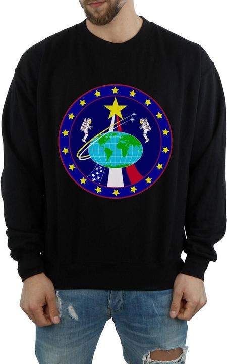 Actual product image Nasa Mens Classic Globe Astronauts Sweatshirt (XL)