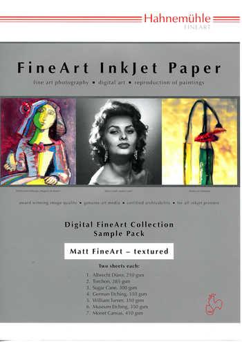 Image du produit Hahnemühle Digital FineArt A 4 Testpack mat, texturé (350 g/m², A4, 10 pcs)