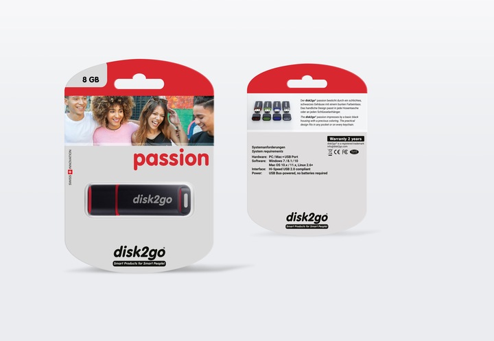Produktbild Disk2go passion 2.0 (8 GB, USB-A, USB 2.0)
