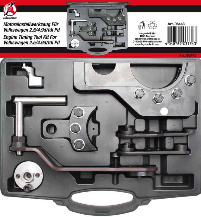 Immagine prodotto BGS Set di strumenti per la regolazione del motore | per iniettore pompa VAG 2.5 / 4.9D / TDI