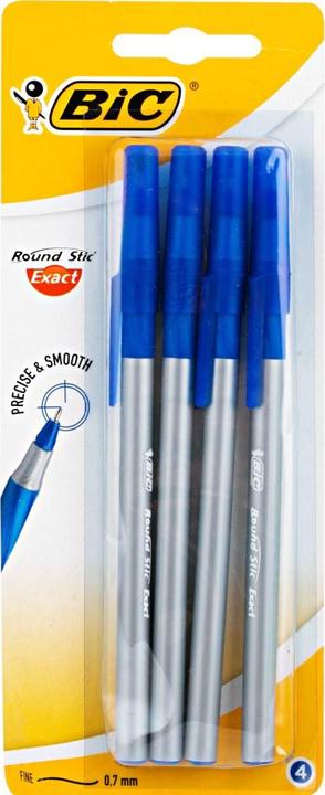 Produktbild Bic Round Stic Exact (Grau, Blau, 4 x)