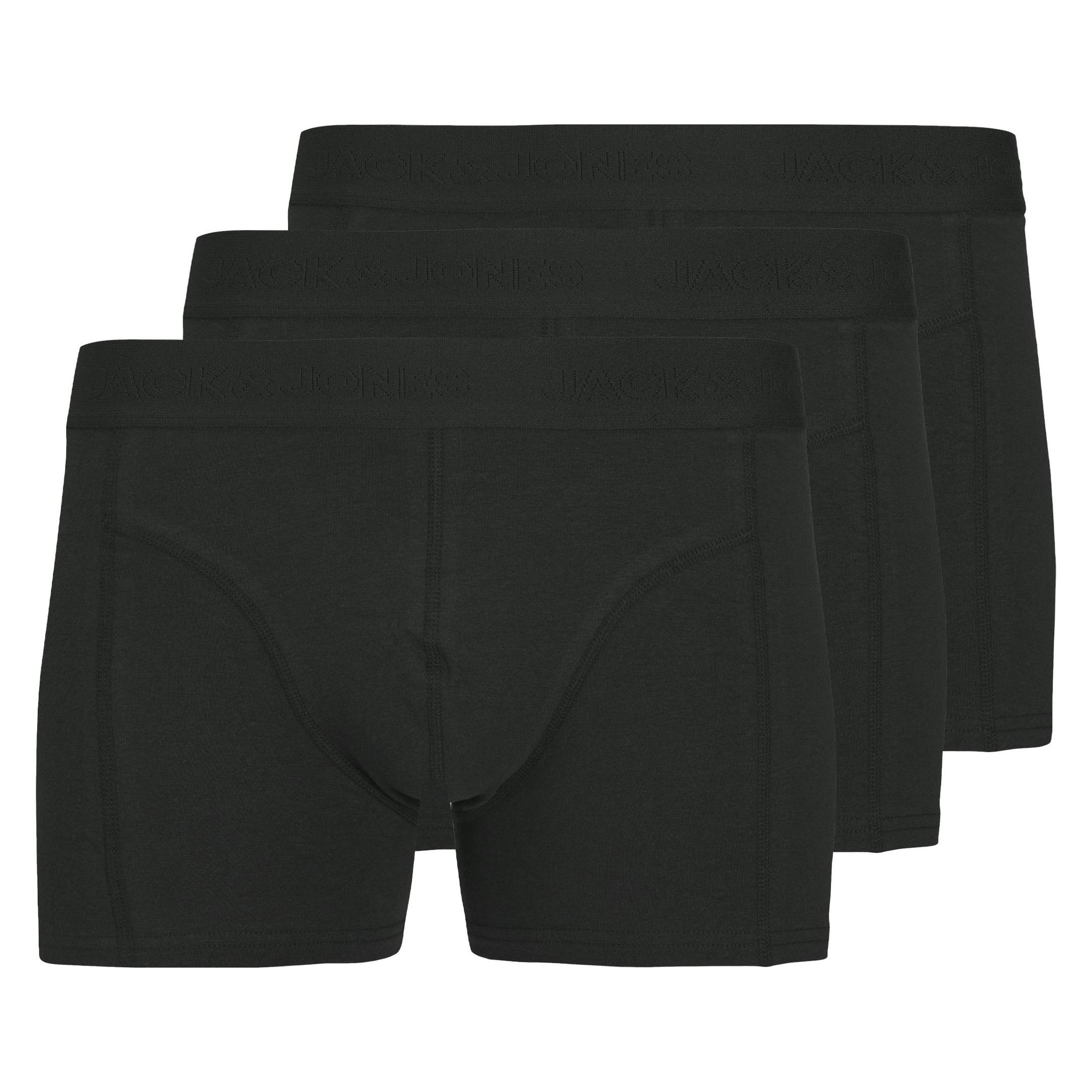 Jack & Jones, Herren, Unterhosen, Jacordinary Trunks 3 Pack Noos, Schwarz, (Xxl, 3er Pack)