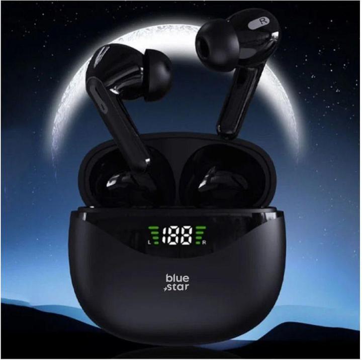 Actual product image Wired headphones Blue Star BLUE STAR wireless earphones bluetooth TWS T60 black (4 h, Wireless)