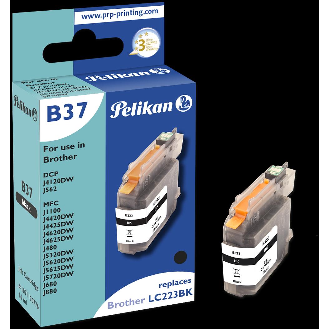 Thumbnail - Pelikan, Druckerpatrone, B37 Black - Kompatibel - Schwarz - Brother - Einzelpackung - 1 Stück(e) - 600 Se (BK)