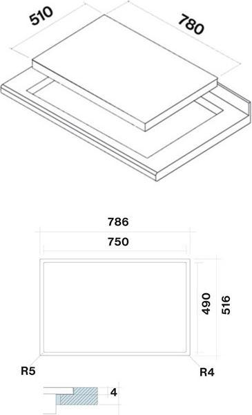 Image du produit Falmec Induktions-Kochfeld Induction 78 Schwarz (78 cm, Table de cuisson à induction)