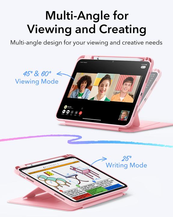 Actual product image ESR - Flip Hybrid (with Pencil Holder) - iPad 10 (2022) 10.9 / 11 (2025 - Pink