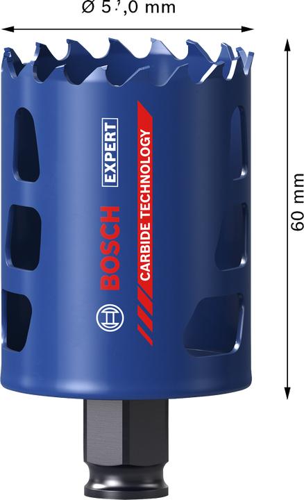 Image du produit Bosch Professional Zubehör Bosch Blau Zubehör 2608901889 EXPERT Power-Change Lochsäge Multi Material 57mm (57 millimètres)