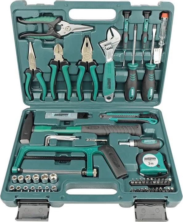 Actual product image Mannesmann Do-it-yourself tool set in suitcase (74 pieces)
