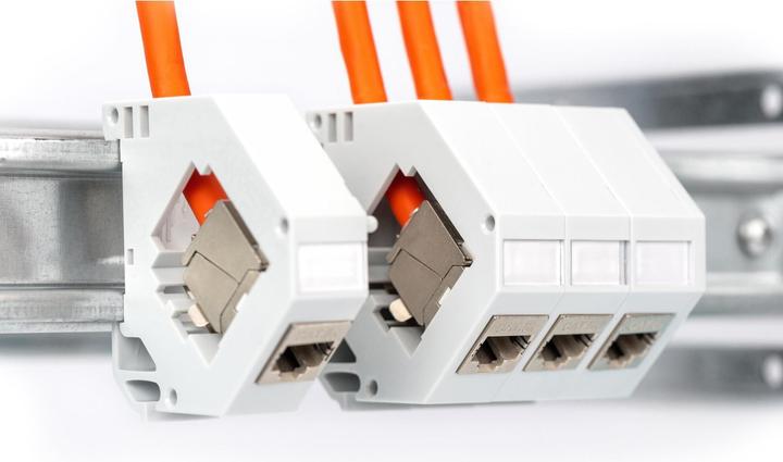 Actual product image Digitus Keystone Housing for DIN-Rail mounting, IP20 (Keystone module holder)