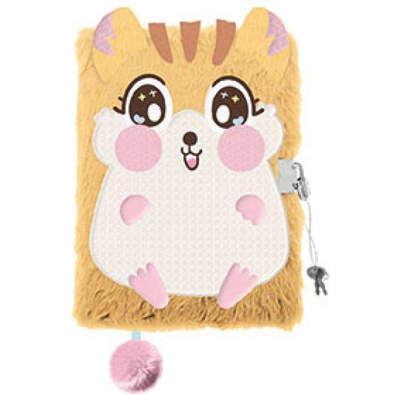 Majewski, Quaderni + Bloc notes, Tagebuch mit Vorhängeschloss A5/96K 3D-Hamster (A5, Righe)