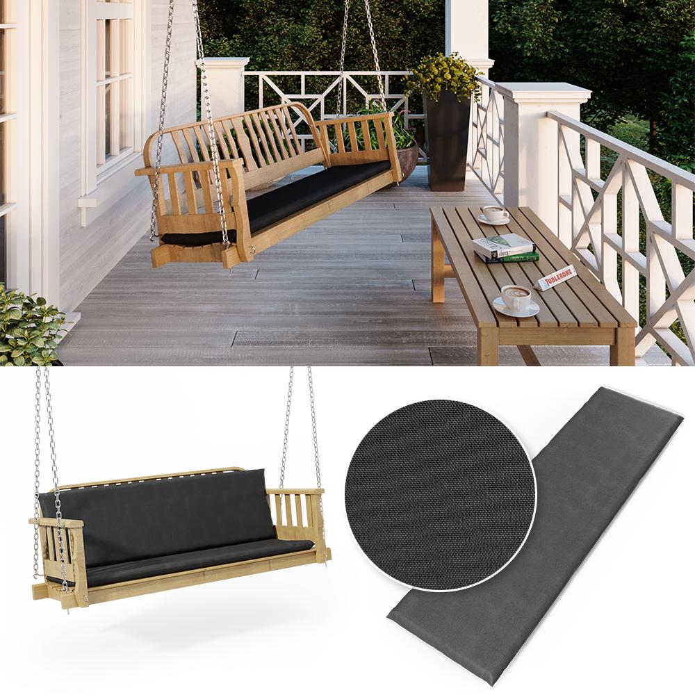 Thumbnail - Vicco, Sitzkissen, Bankauflage, Anthrazit, 140 cm (140 x 40 x 6 cm)