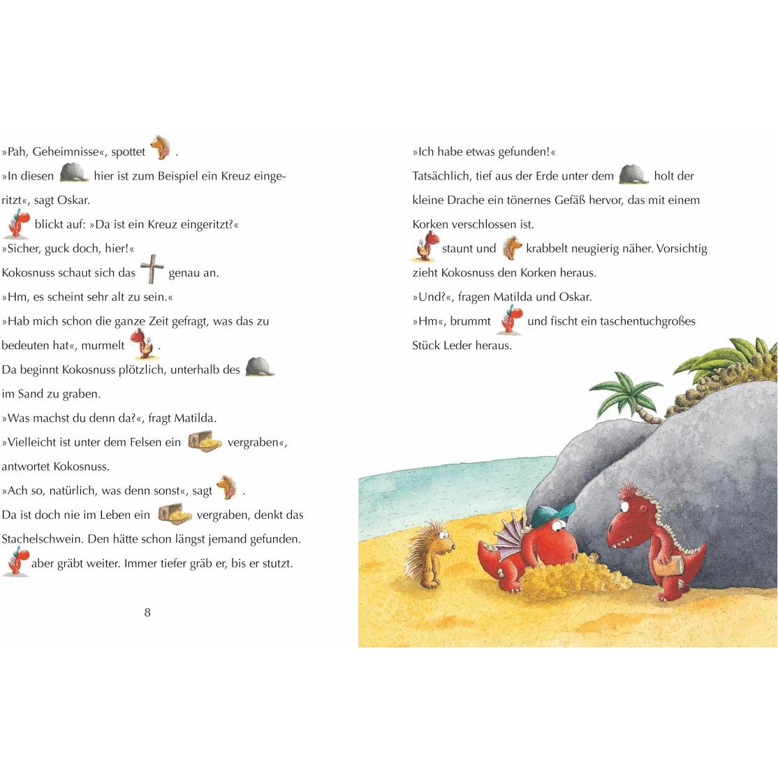 Thumbnail - Der kleine Drache Kokosnuss und der Schatz im Dschungel - Ein Abenteuer im Fibelprinzip, Kinderbücher von Ingo Siegner