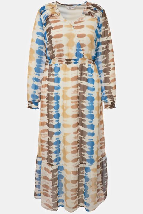 Produktbild Studio Untold Maxikleid, A-Line, Batik Print, V-Ausschnitt, Langarm (46, 48)