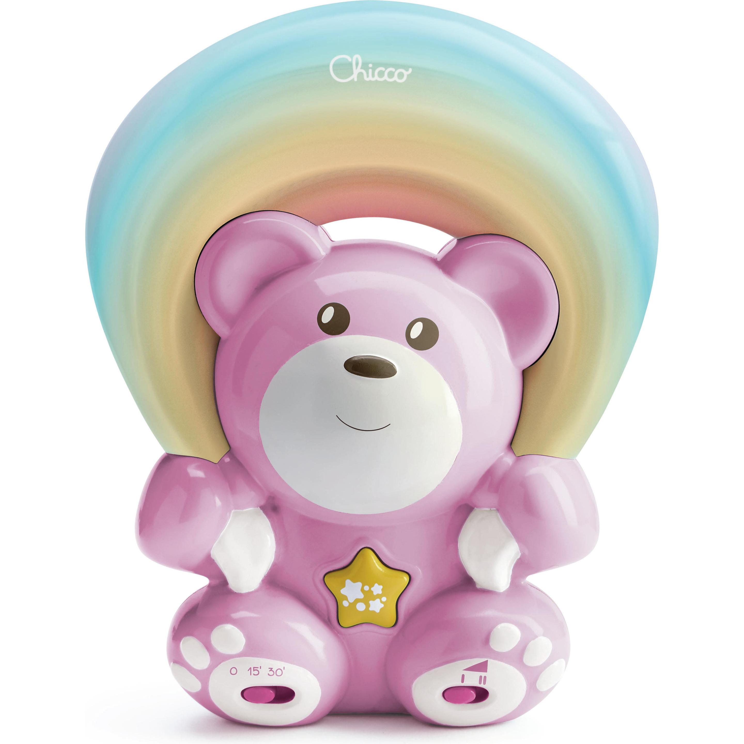 Chicco Rosa Luce Notturna, Orso Proiettore Arcobaleno