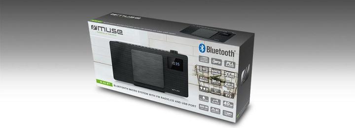 Actual product image Muse M-60BT Bluetooth Micro System With FM Radio, CD and USB Port (Bluetooth, 1x 40 W)