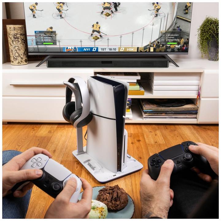 Actual product image Fixed multifunction station for PlayStation 5 (Slim) with fans and charging for two DualSense Co (Playstation Classic)