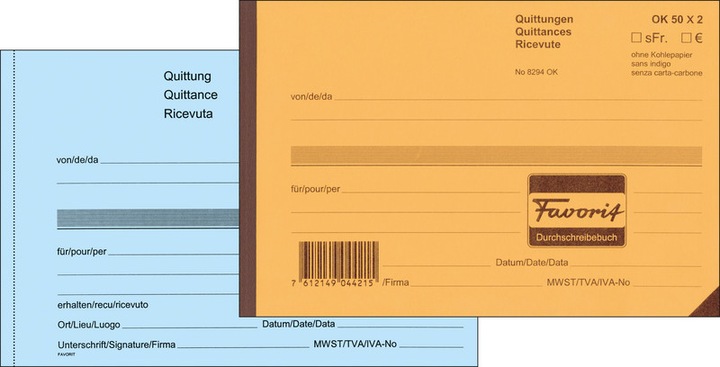 Image du produit Favorit Reçus (100 x)