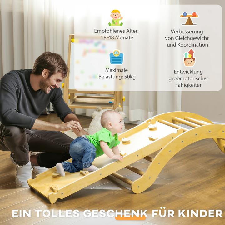 Produktbild Aiyaplay Klettergerüst Kiefernholz, Mehrschichtenplatte Naturholz