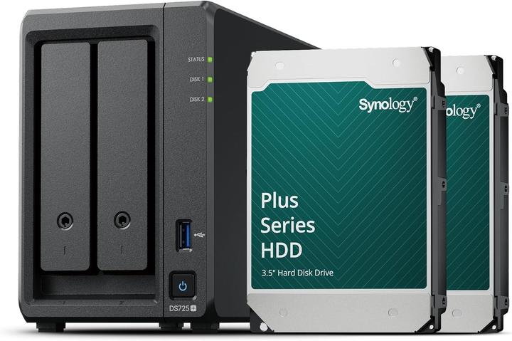 Produktbild Synology DS725+2 bay NAS+2pcs 4TB HDD (2 x 4 TB)