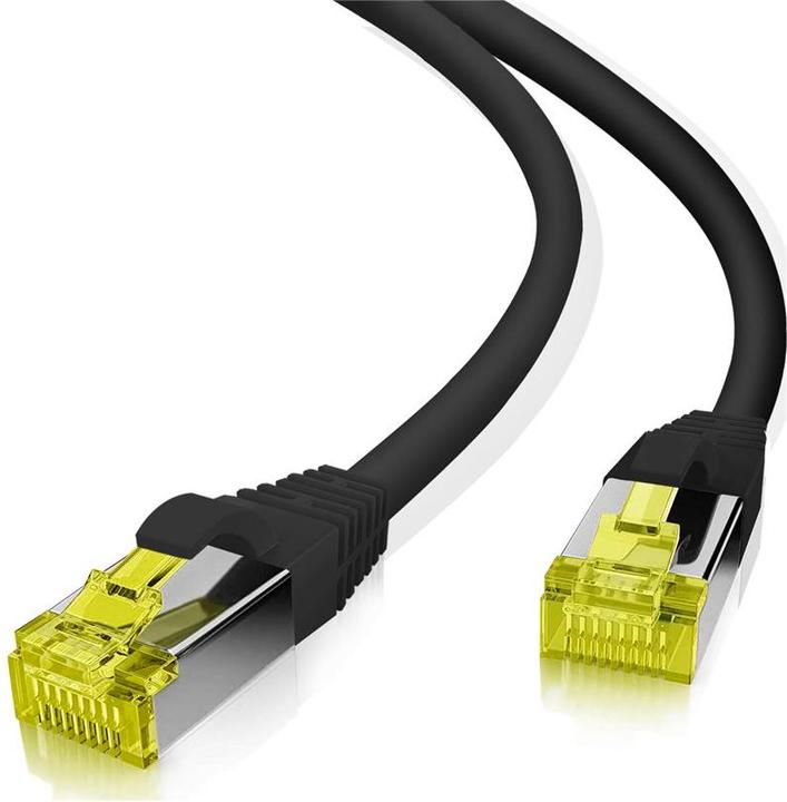 Produktbild Helos GRS zertifiziertes Cat 6a Patchkabel mit Cat 7 Rohkabel TPE schwarz 30,0m (S/FTP, CAT7, 30 m)