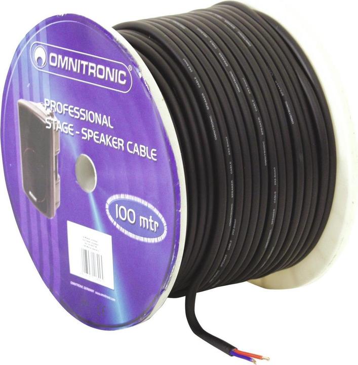 Actual product image Omnitronic Speaker cable 2x2.5 100m sw crushproof (100 m, 2.50 mm²)